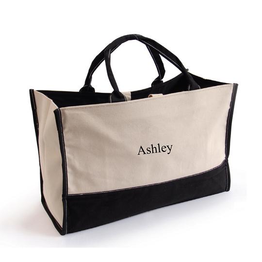 embroidered large tote bag personalized metro embroidered large tote ...