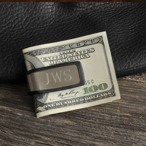 Sporty Fit Engraved Silver Money Clip