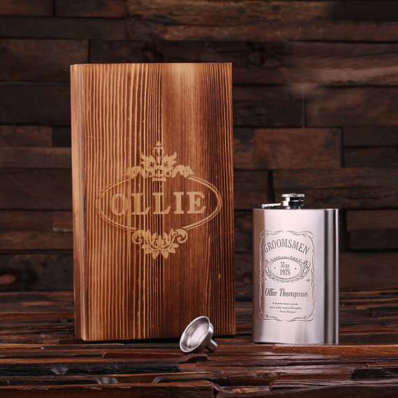 Personalized Stainless Steel 18oz Man Up Flask TP-024852