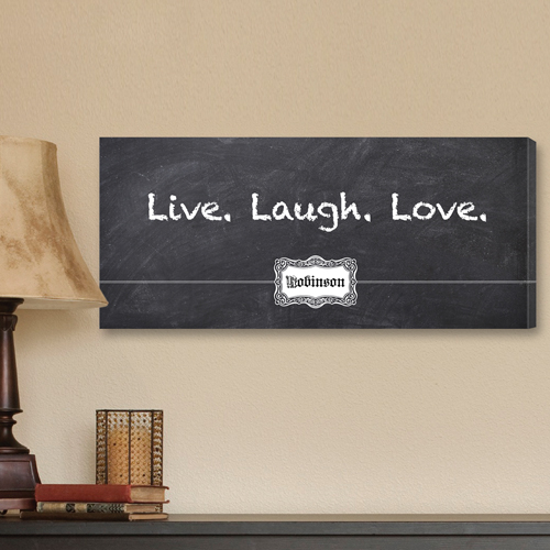 Personalized Chalky Live Laugh Love Canvas CA0012