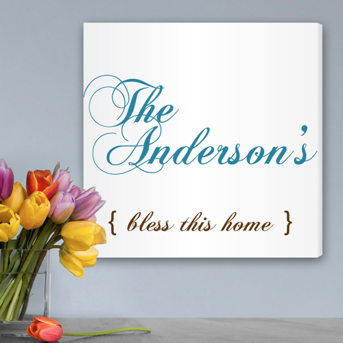 Personalized Bless This Home Canvas CA0025