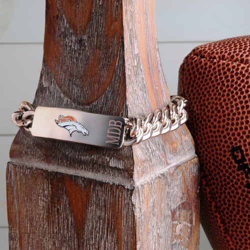 NFL Fanatic Engraved Stainless Steel Bracelet