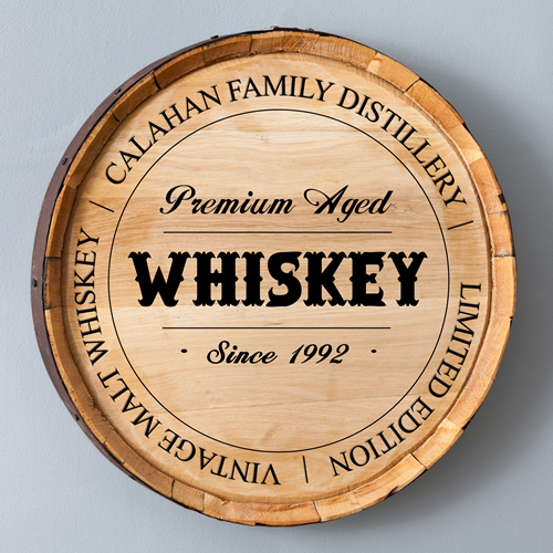 Personalized Authentic Whiskey Barrel Sign GC1029