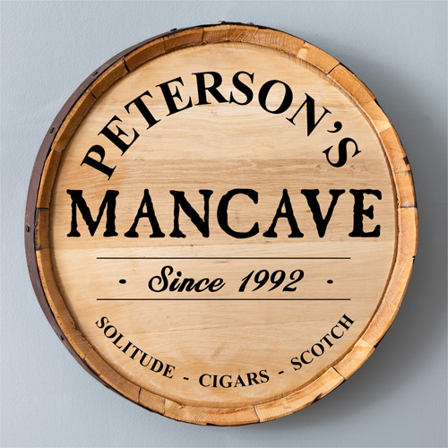 Personalized Authentic Whiskey Barrel Sign