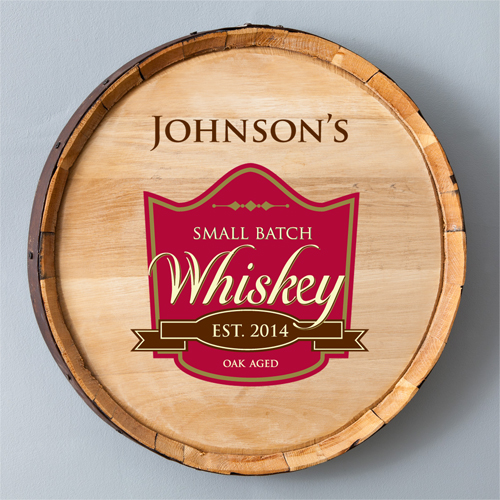 Personalized Authentic Whiskey Barrel Sign