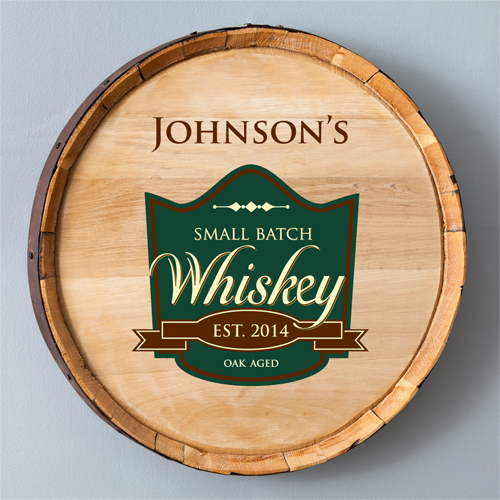 Personalized Authentic Whiskey Barrel Sign