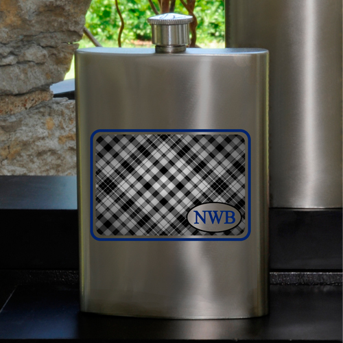 Personalized Guys Party 8oz Gunmetal Flask