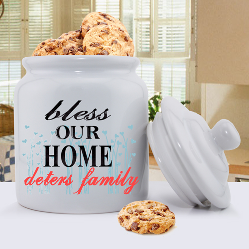 Personalized White Ceramic Cookie Jar