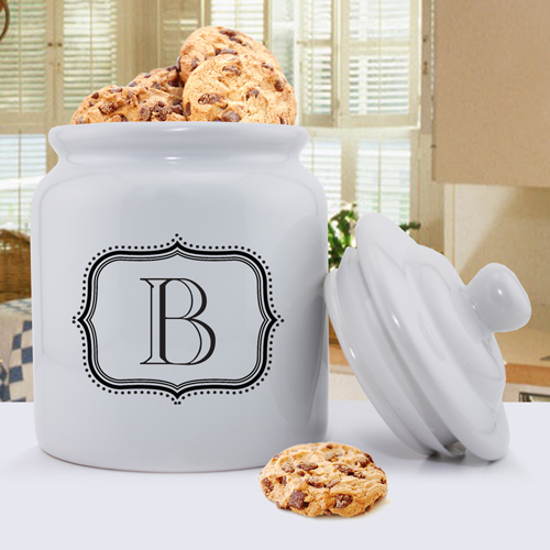 Personalized White Ceramic Cookie Jar