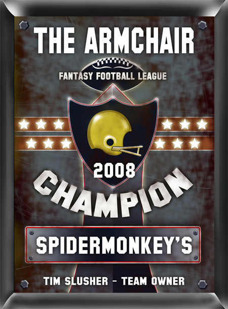 Personalized Fantasy Football Champion Plaque Sign GC268fantasy-football