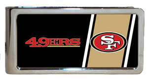 NFL Team Emblem Engraved Silver Money Clip