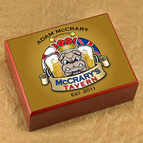 Personalized Premium Cherry Wood Humidor