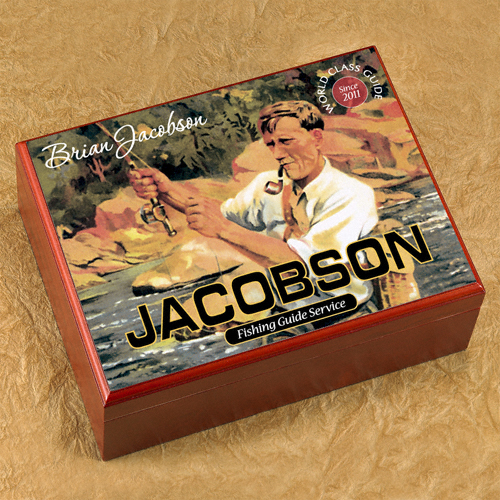 Personalized Premium Cherry Wood Humidor