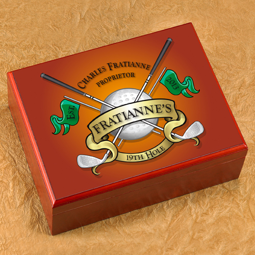 Personalized Premium Cherry Wood Humidor