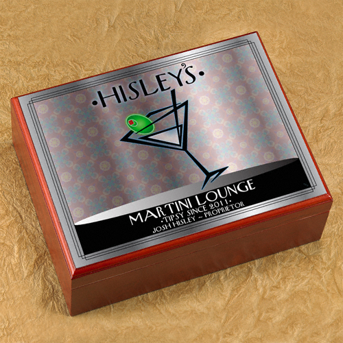 Personalized Premium Cherry Wood Humidor