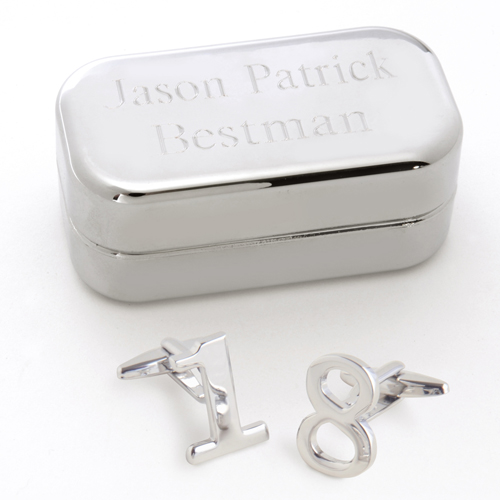 Lucky Numbers Cufflinks With Personalized Case GC658numbers