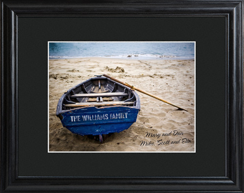 Personalized Family Name On Boat Wall Print With Wood Frame GC714your-family-name