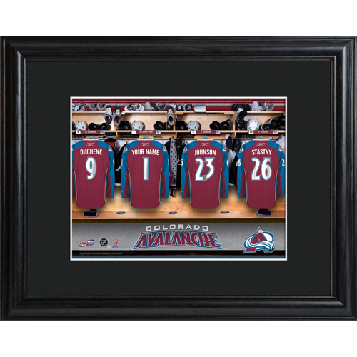 Custom NHL Wood Framed Locker Room Wall Print