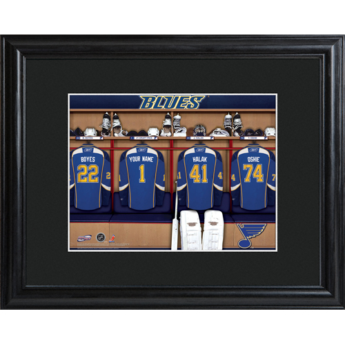 Custom NHL Wood Framed Locker Room Wall Print