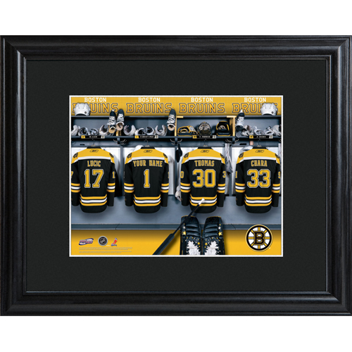 Custom NHL Wood Framed Locker Room Wall Print