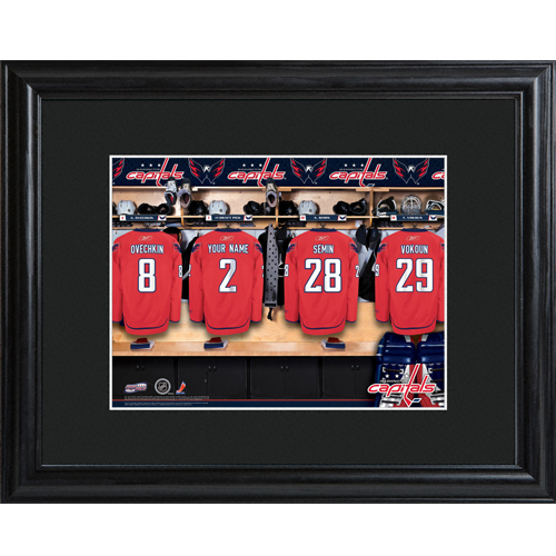 Custom NHL Wood Framed Locker Room Wall Print