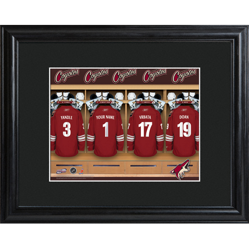 Custom NHL Wood Framed Locker Room Wall Print