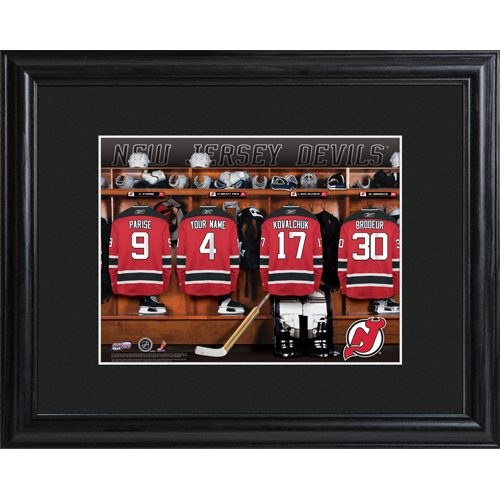 Custom NHL Wood Framed Locker Room Wall Print