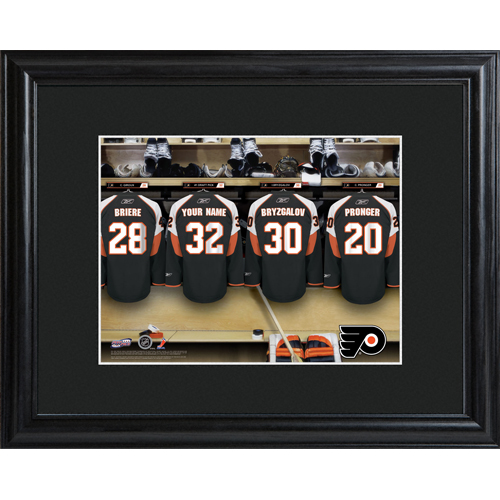 Custom NHL Wood Framed Locker Room Wall Print