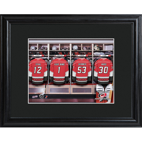 Custom NHL Wood Framed Locker Room Wall Print