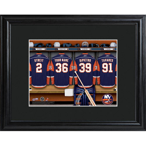 Custom NHL Wood Framed Locker Room Wall Print