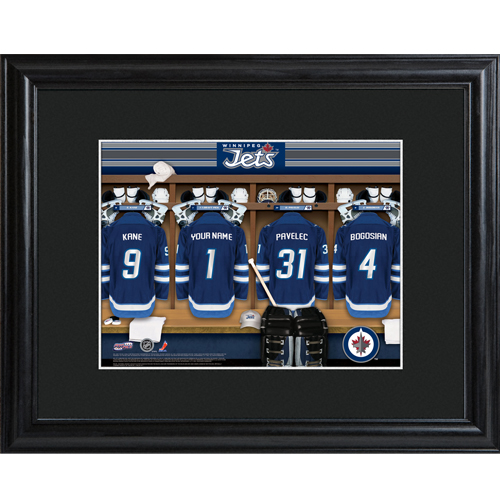 Custom NHL Wood Framed Locker Room Wall Print