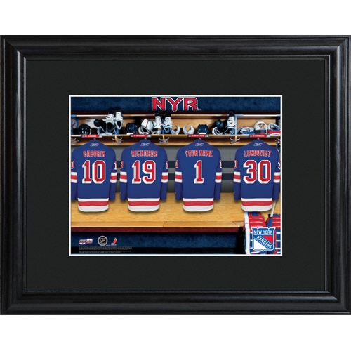 Custom NHL Wood Framed Locker Room Wall Print