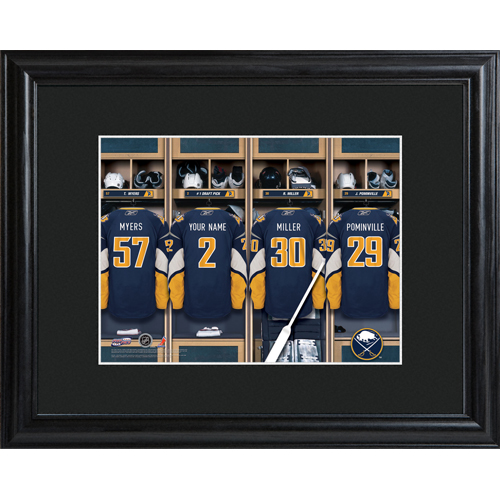 Custom NHL Wood Framed Locker Room Wall Print