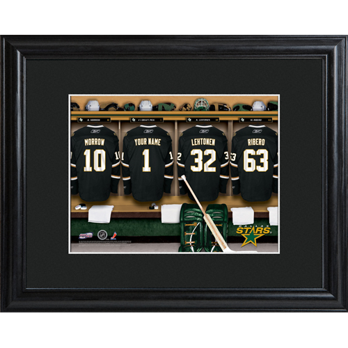 Custom NHL Wood Framed Locker Room Wall Print