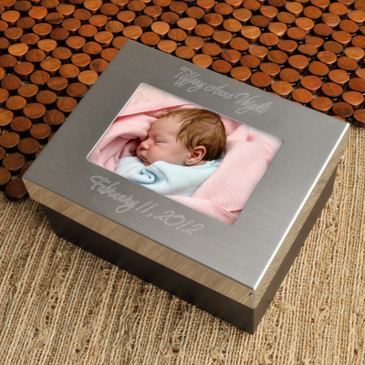 Engraved Silver Family Momento Box