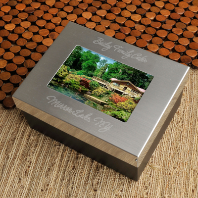 Engraved Silver Family Momento Box