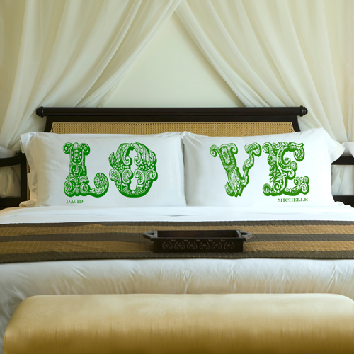 Custom Printed Couples Love Pillow Case Set GC891LOVE