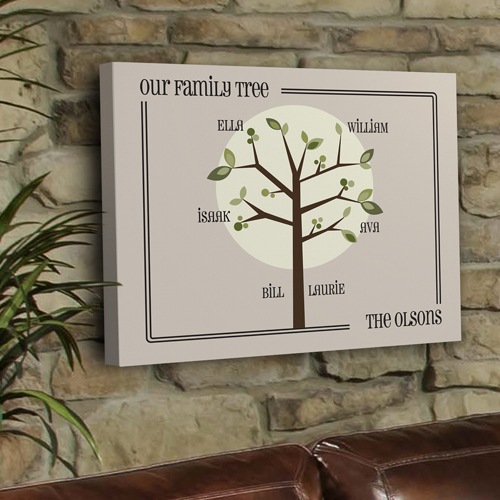 Personalized Growing Family Tree Canvas GC920modern
