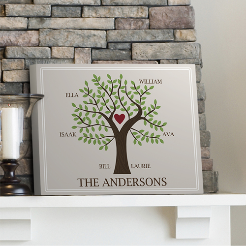 Personalized Family Heart Tree Canvas GC920traditional