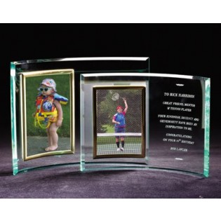 Vertical Glass Crescent Picture Frame GL315BM