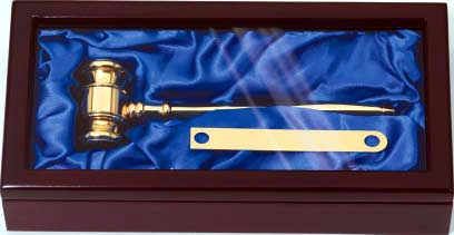 Solid Brass Gavel Set GV100