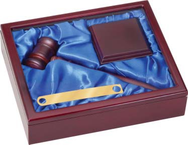 Rosewood Finished Gavel Set GV120