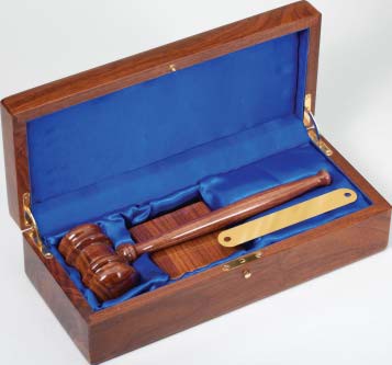 Walnut Finished Gavel Set GV140