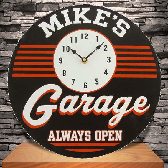 Custom Silk Screened Garage Clock OBC-4503