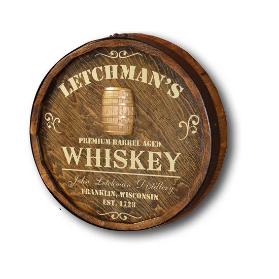 Personalized Premium Aged Whiskey Quarter Barrel Sign OBC-QBXP5