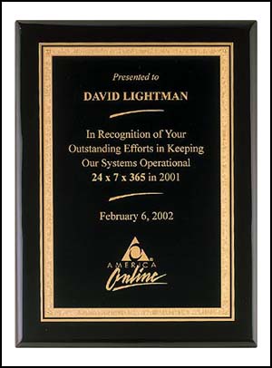 Black Piano Finish Plaque P3817