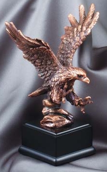 Bronze Eagle Landing Scupture RFB011