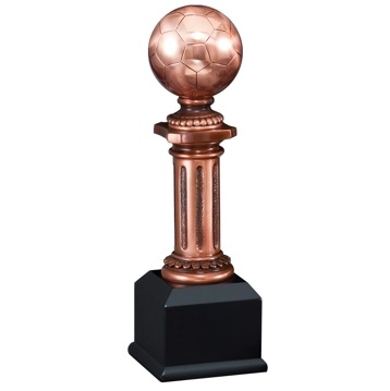 Engraved Soccer Ball Resin Sculpture Statue RFB025