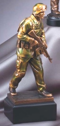 Resin Camo Colored Soldier Statue RFB063