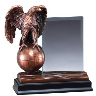 Bronze Eagle Statue Stand On Bronze Globe RFB157